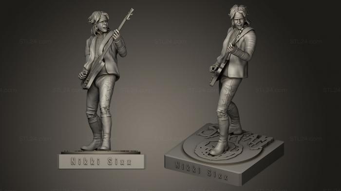 Statues of famous people (Nikki Sixx, STKC_0088) 3D models for cnc